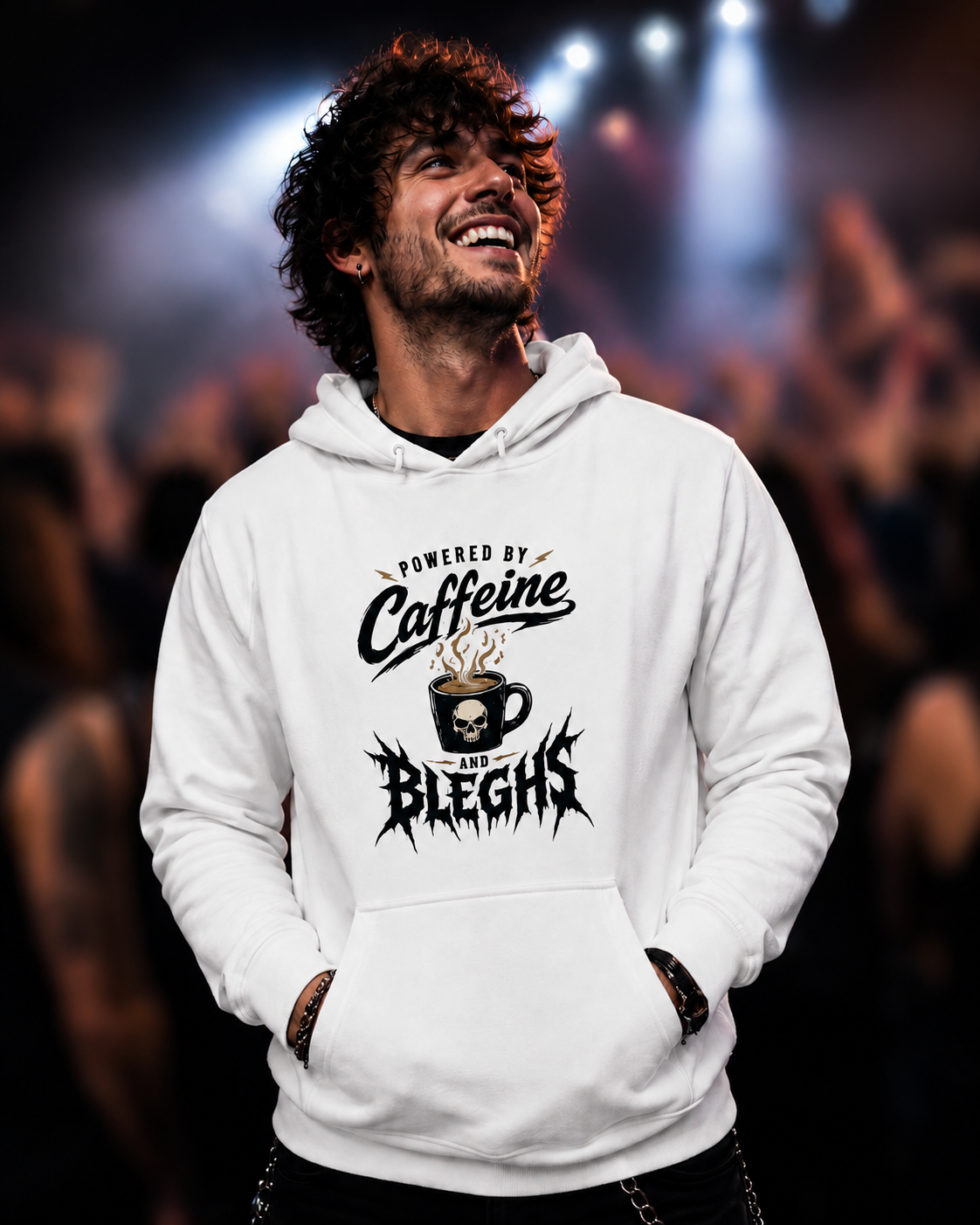 Powered By Caffeine & BLEGHS - Hoodie